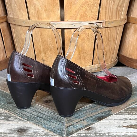 Merrell Evera Brown Leather 2.75" Heel Cycling Comfort Slip-On Pumps Womens 7 - Picture 5 of 12
